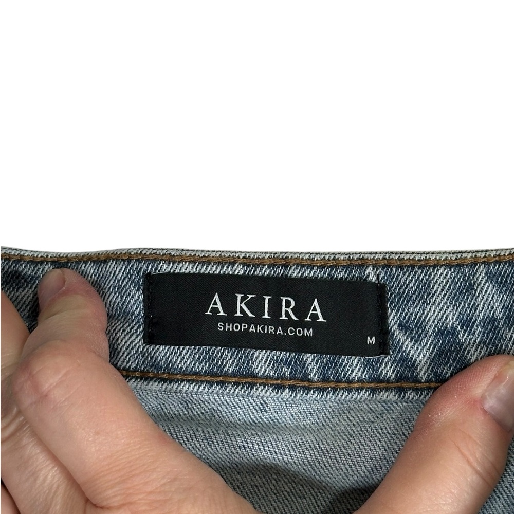 Akira Butterfly Kiss Embellished Denim Mini Tube Dress Sz M - Picture 9 of 11